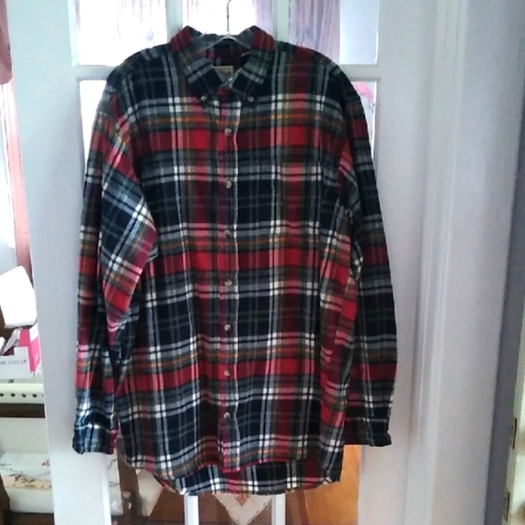 RedHead -Men's Plaid Button-Up Shirt - Red and Black XLT - Picture 1 of 6